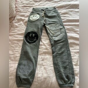 Hipchik grey smiley face sweatpants size s